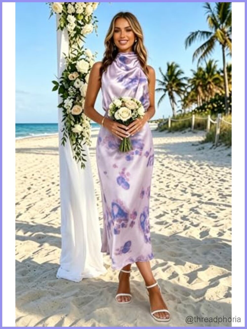 Women's Satin Maxi Dress Sleeveless High Neck Formal Wedding Guest Cocktail - Picture 5 of 6